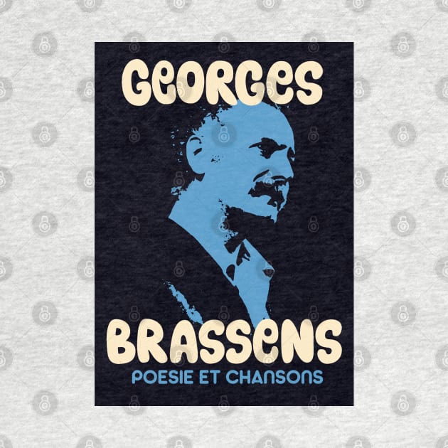 Georges Brassens Tribute Design - Poesie et Chansons by Boogosh